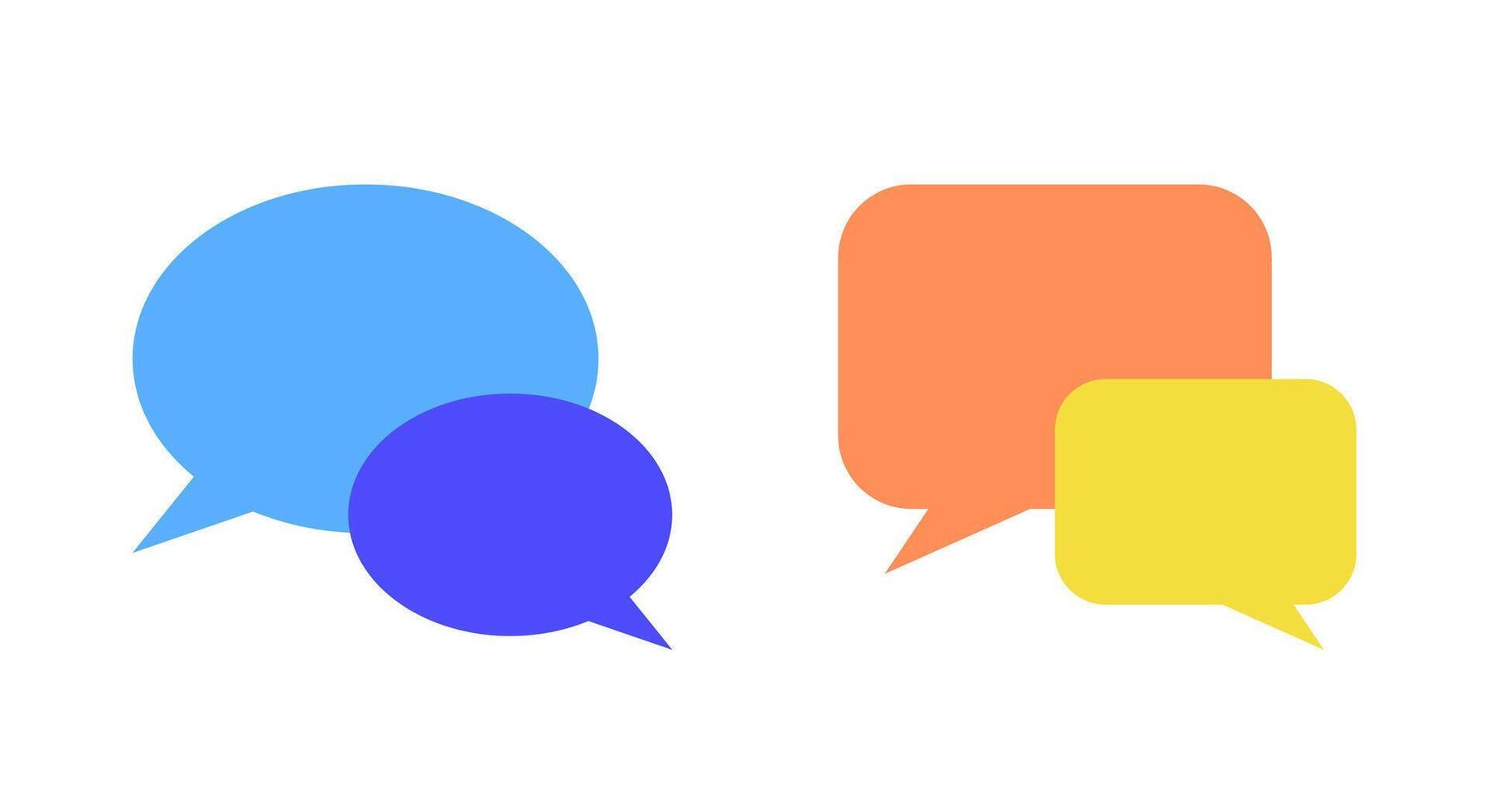 Speech bubble icon vector in flat style. Chat, speak, talk sign symbol