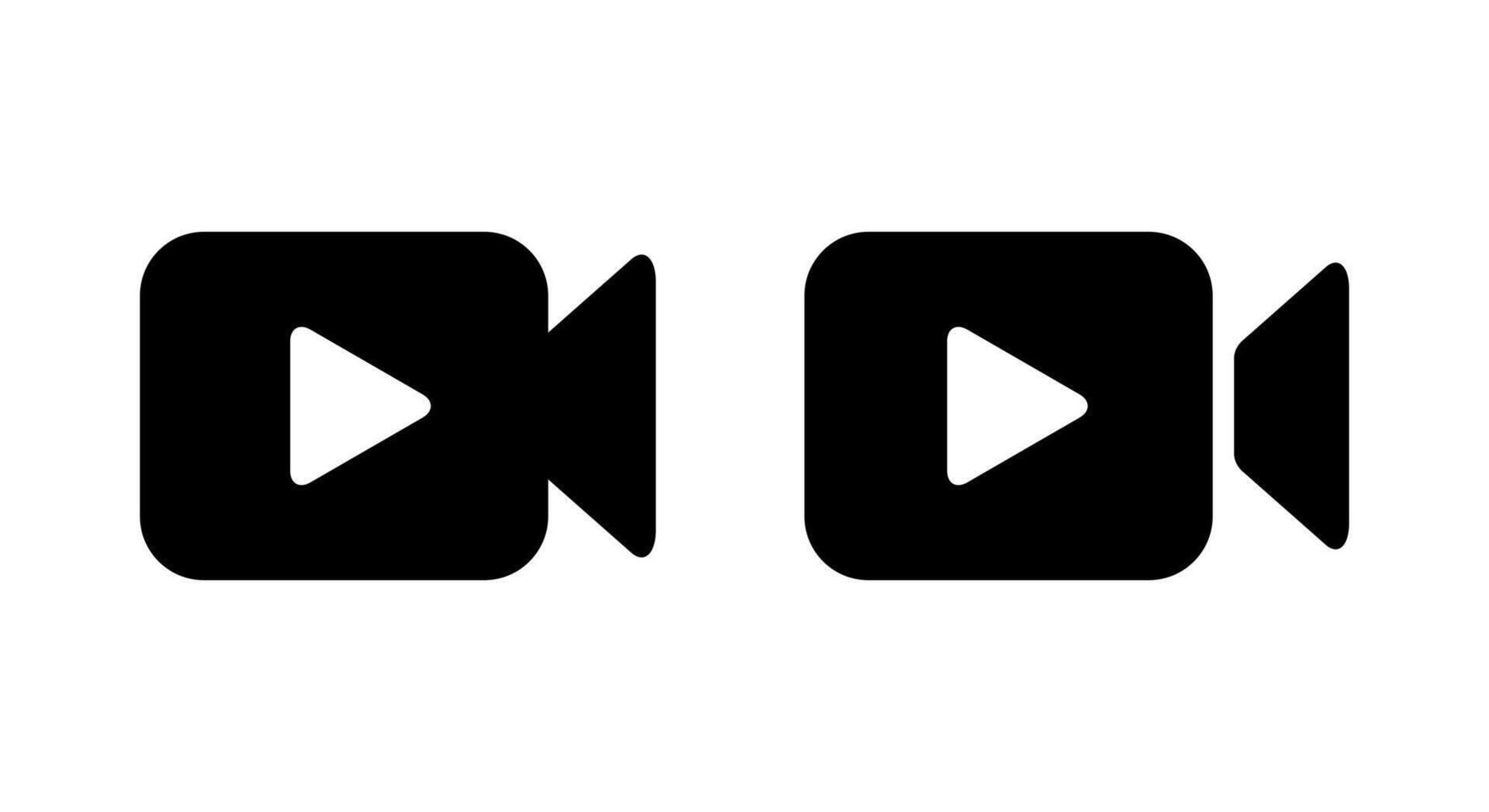 Video player icon vector in trendy style. Play button on video camera symbol