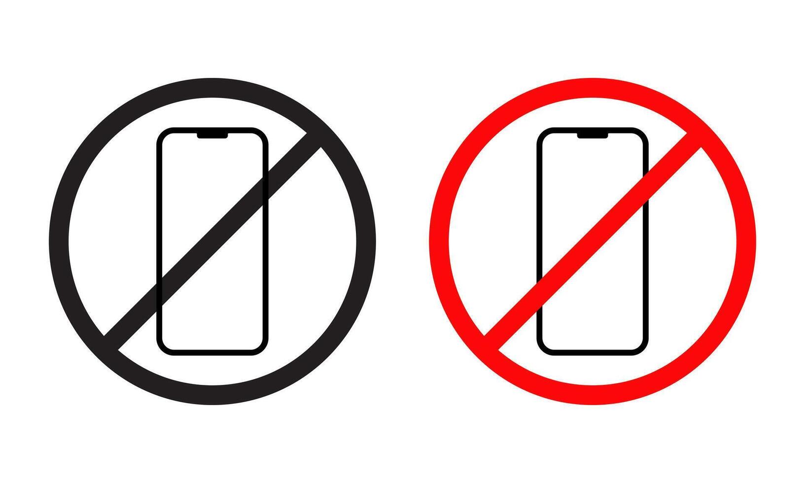 No phone icon vector. Turn off smartphone sign symbol. Cellphone barring concept vector