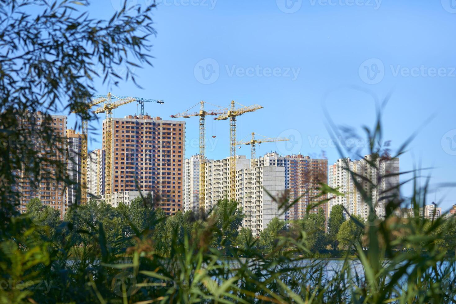 New building in a great location near the lake photo