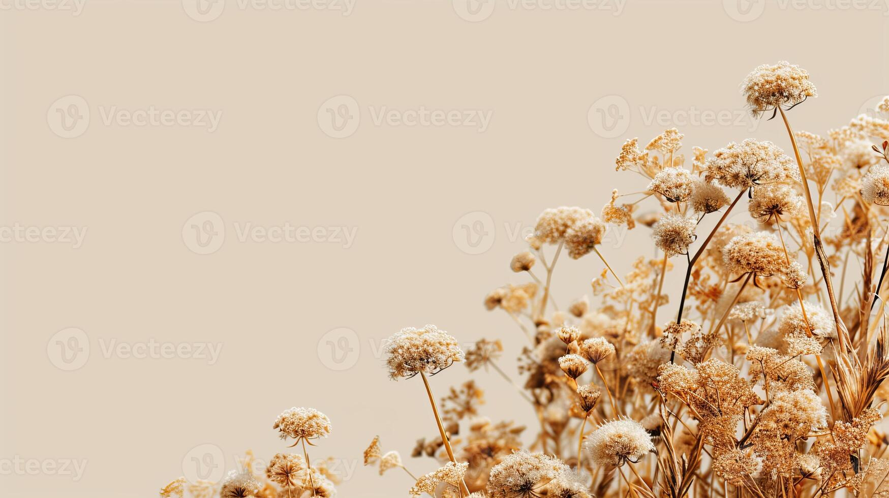 AI generated Elegant minimalistic spring abstract background in soft white tones for design concepts photo