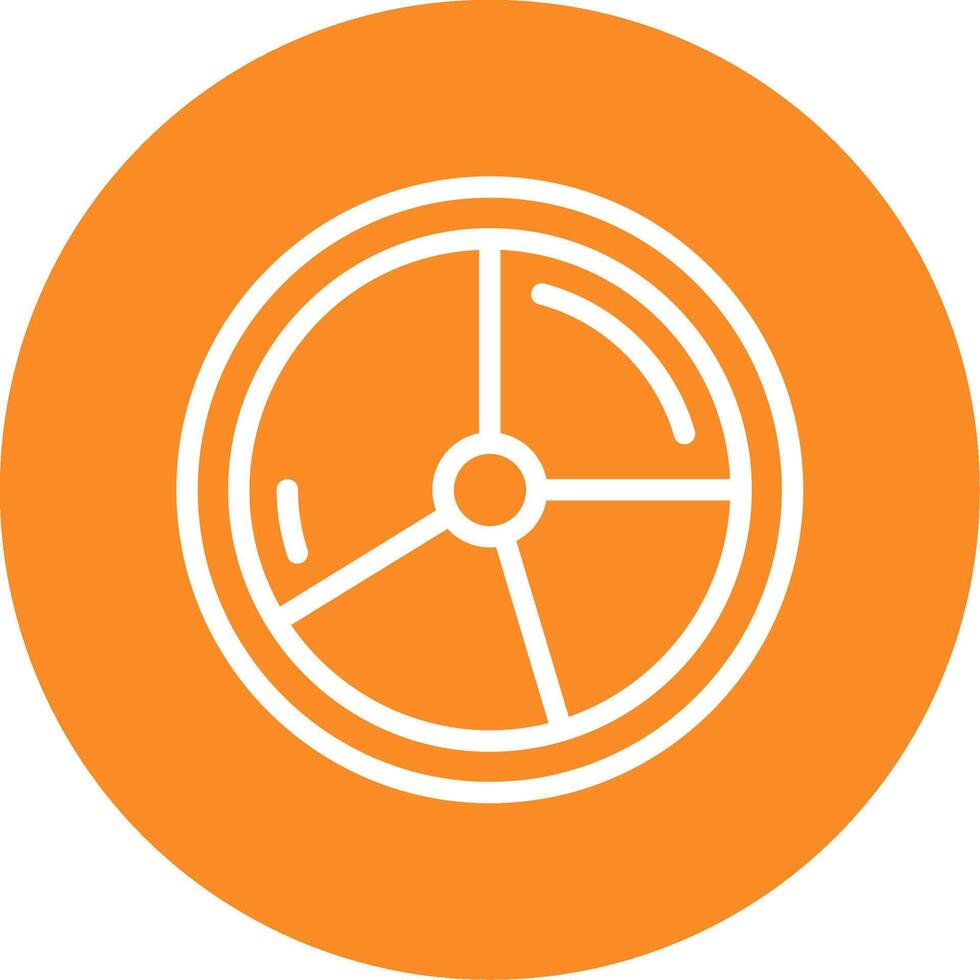 Pie Chart Outline Circle Icon vector