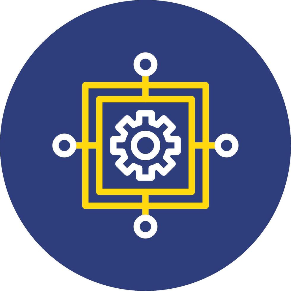 Scope Creep Dual Line Circle Icon vector