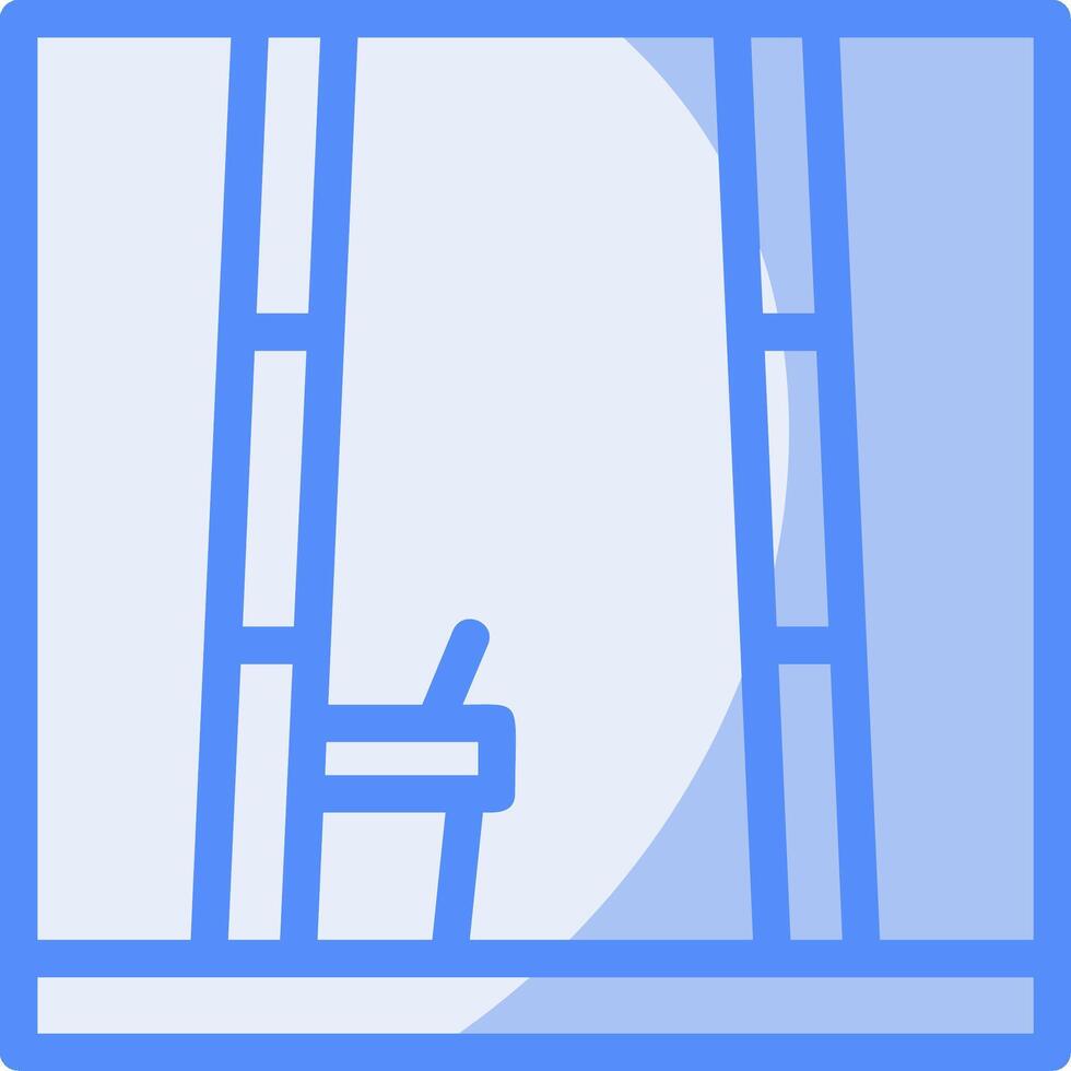 Alleyway Line Filled Blue icon vector