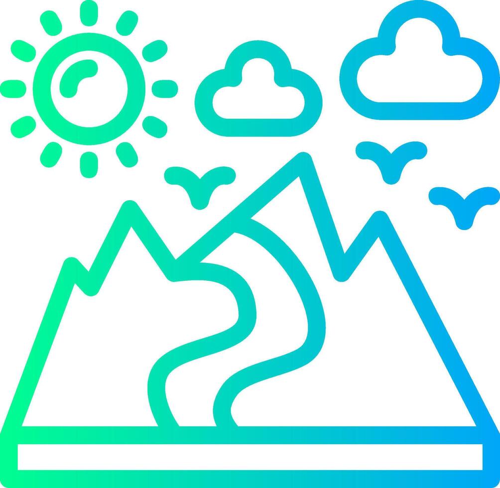 Valley Linear Gradient Icon vector
