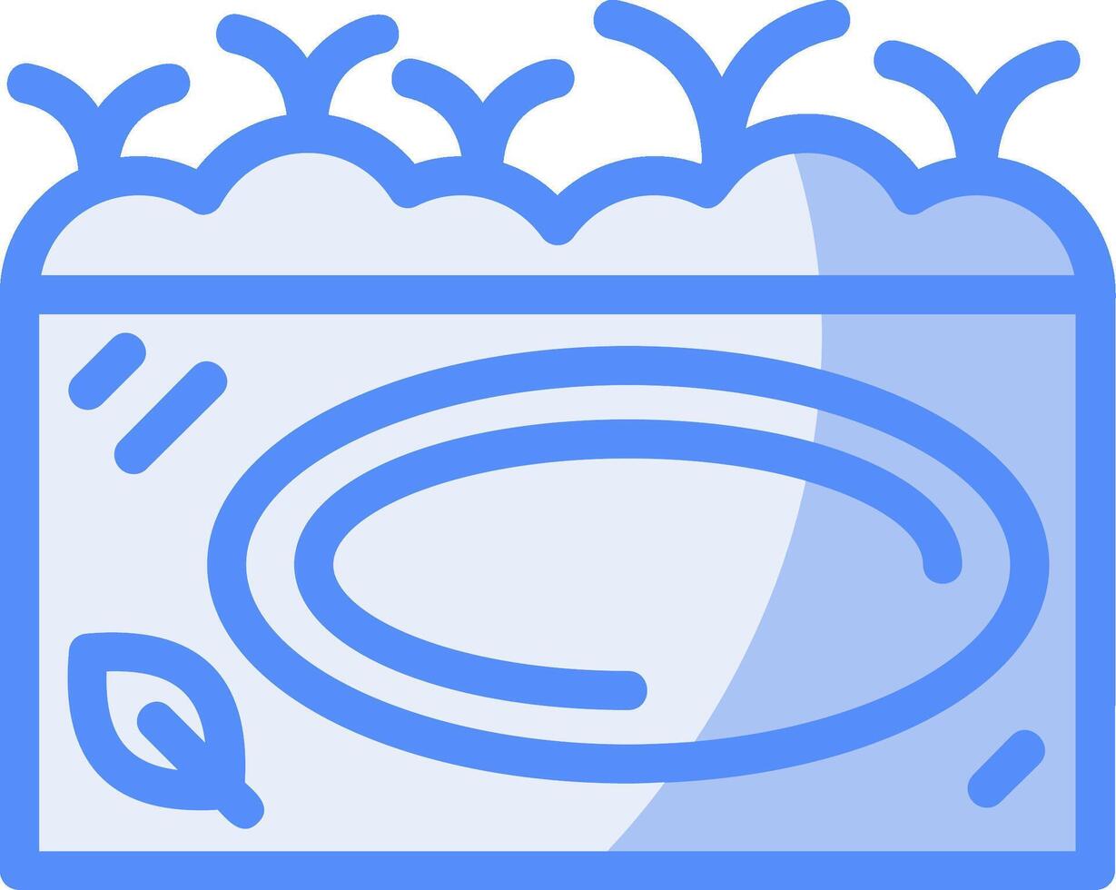 Pond Line Filled Blue icon vector