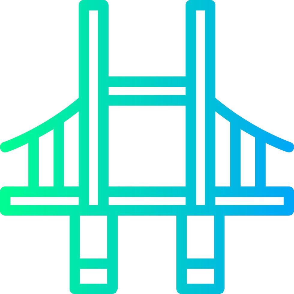 Bridge Linear Gradient Icon vector