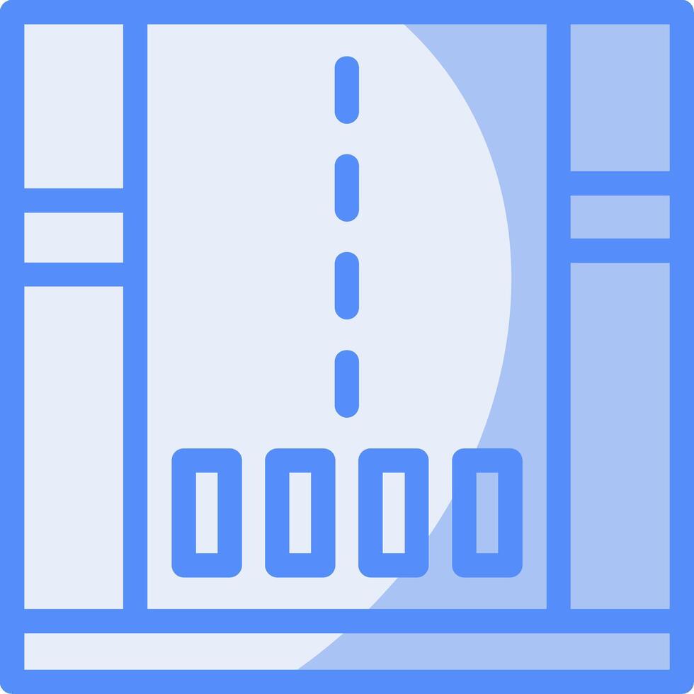 Street Line Filled Blue icon vector