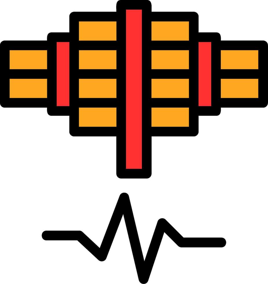 Chispa - chispear aguja línea lleno vector