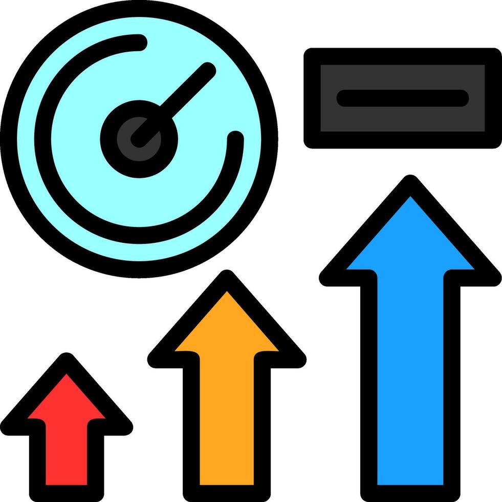 Rise Radius Line Filled vector