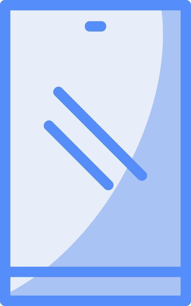 Smartphone Line Filled Blue Icon vector