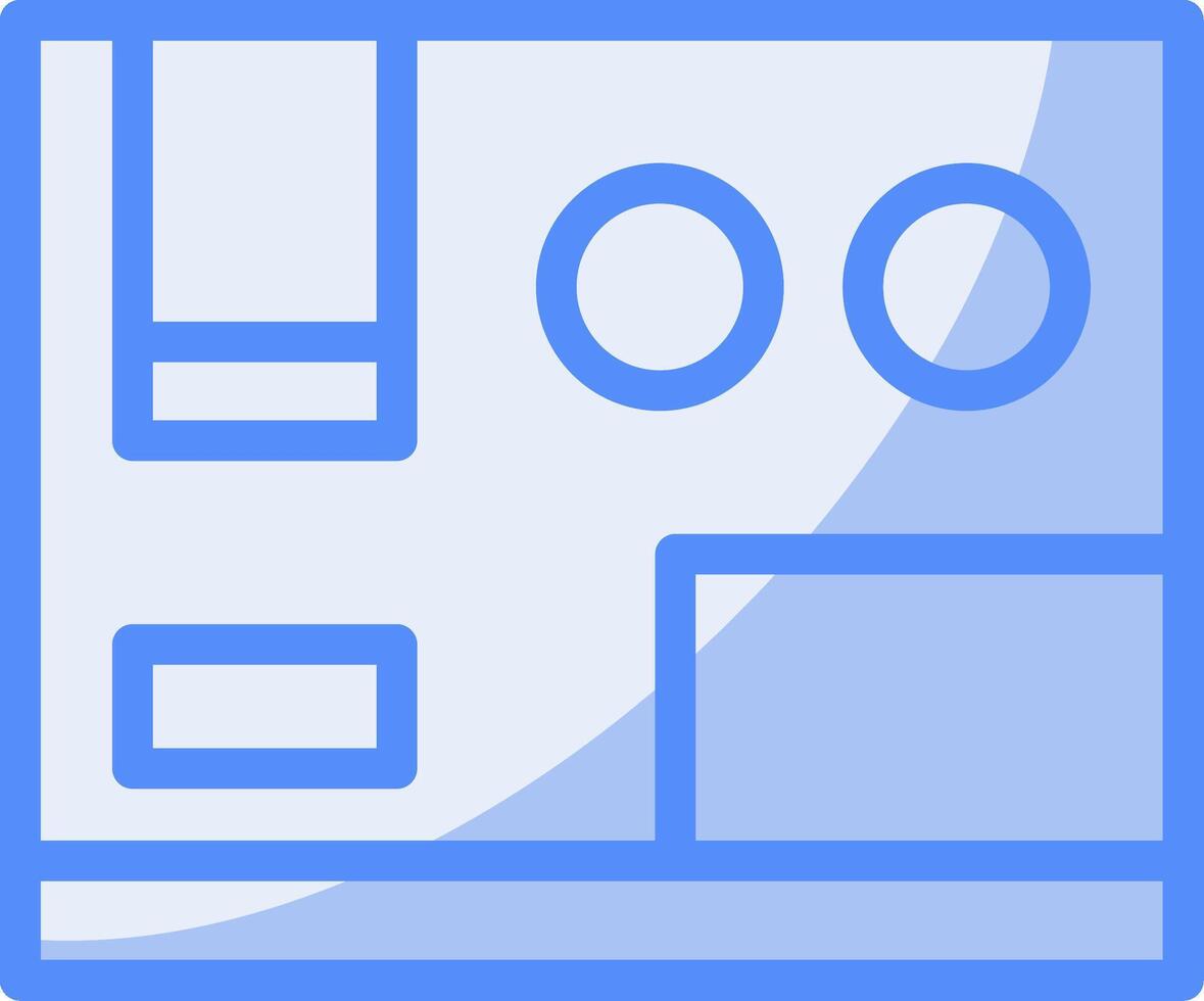 Packing Box Line Filled Blue Icon vector