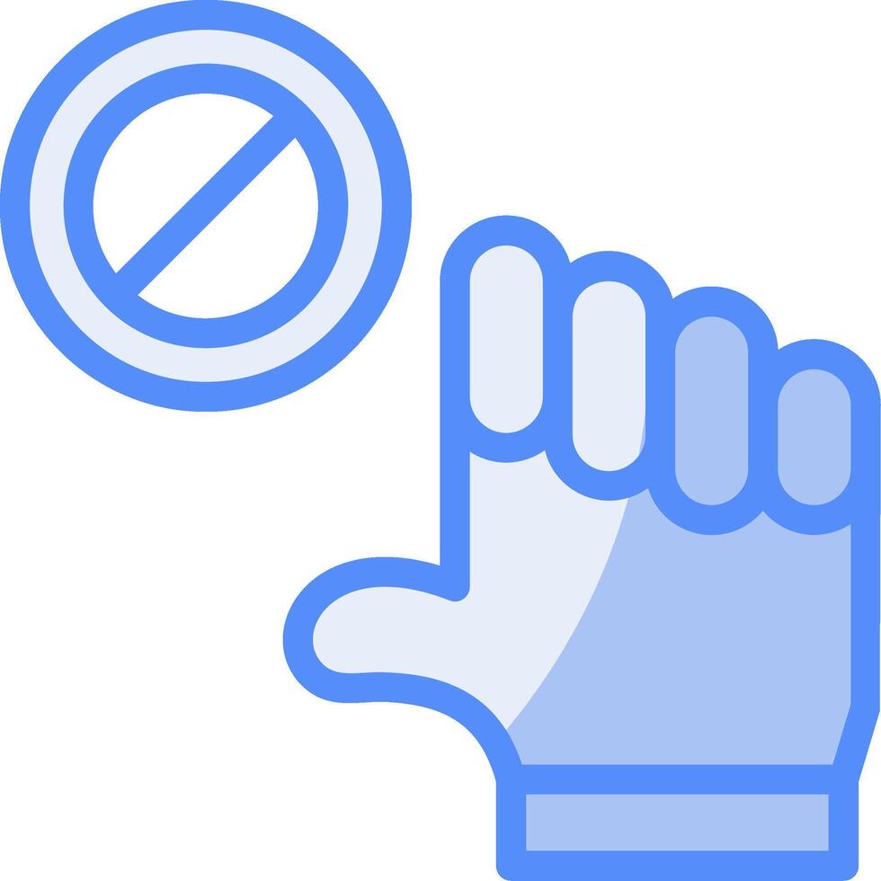 Rise Revolt Line Filled Blue Icon vector