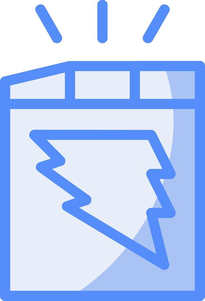 Shift Stride Line Filled Blue Icon vector