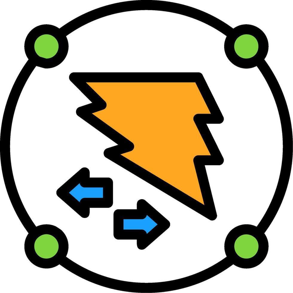 Bound Blitz Line Filled vector