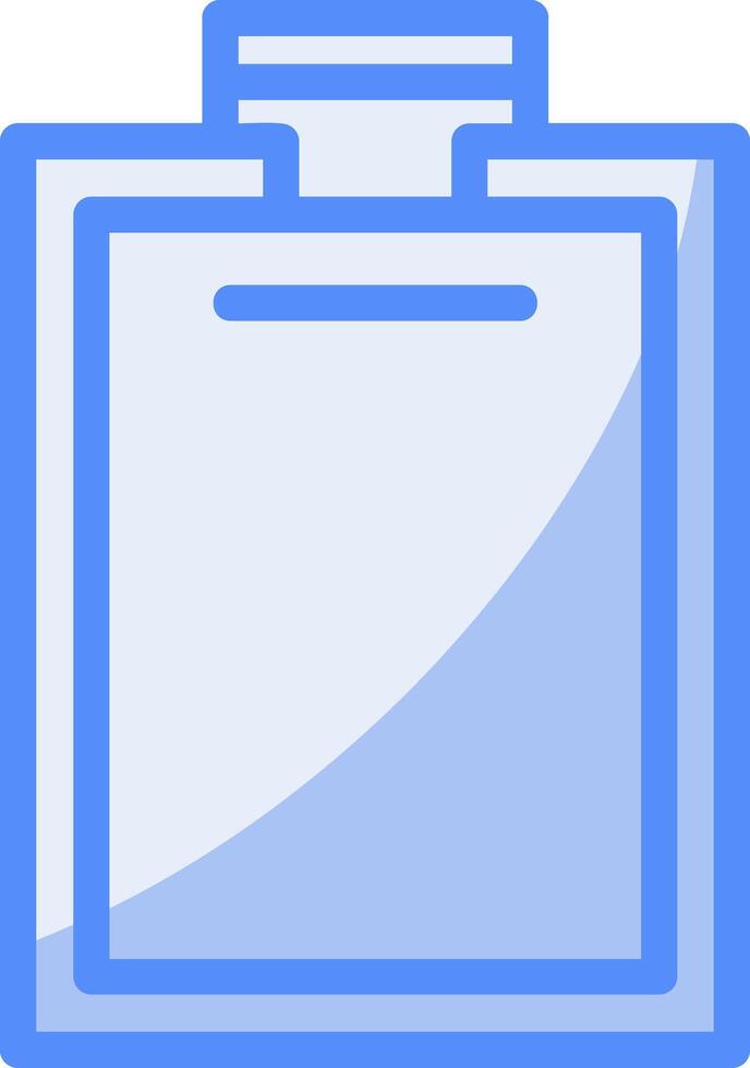 Clipboard Line Filled Blue Icon vector