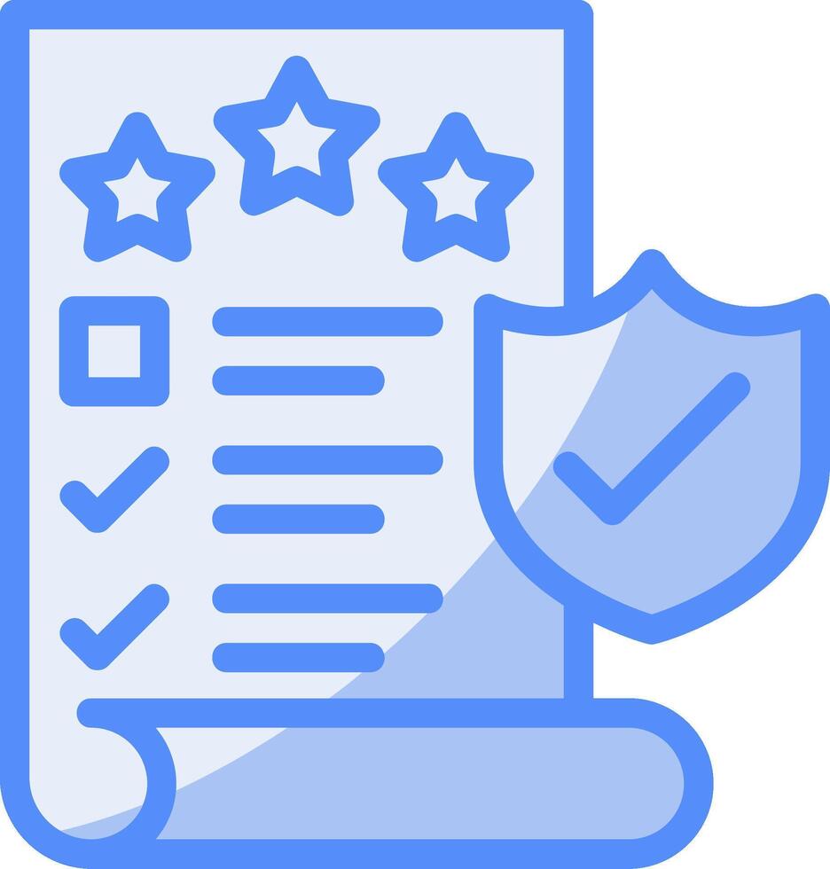 Quality Assurance Line Filled Blue Icon vector