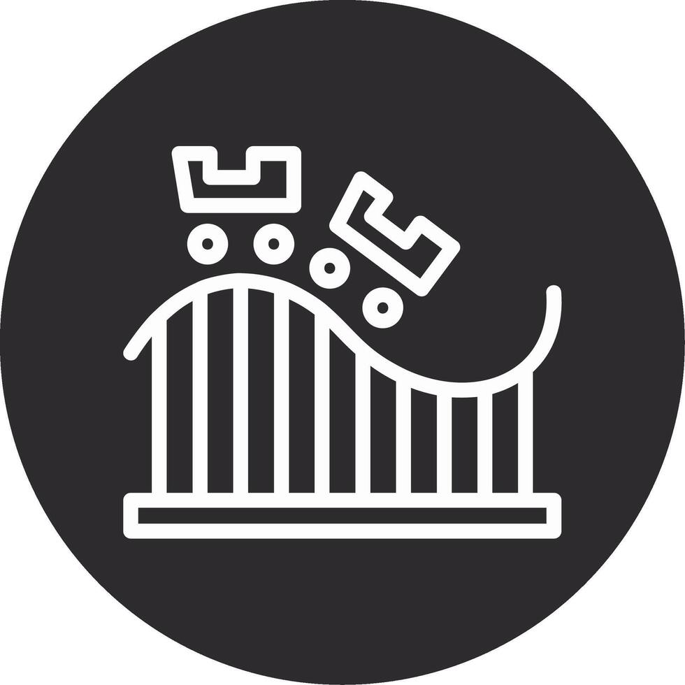 Roller Coaster Inverted Icon vector