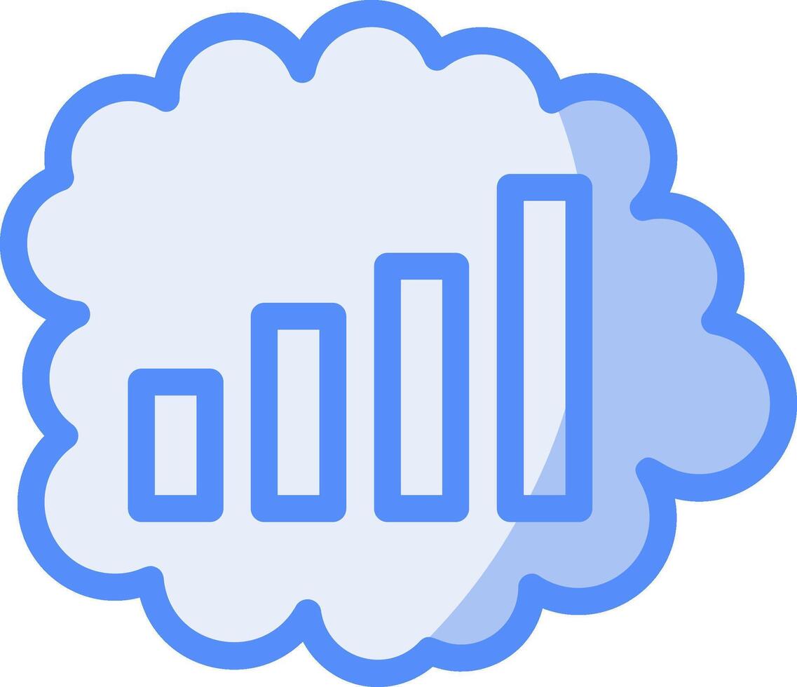 Dream Craft Line Filled Blue Icon vector