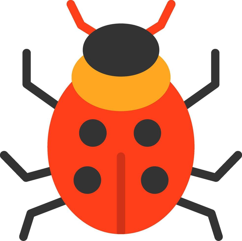 Ladybug Flat Icon vector