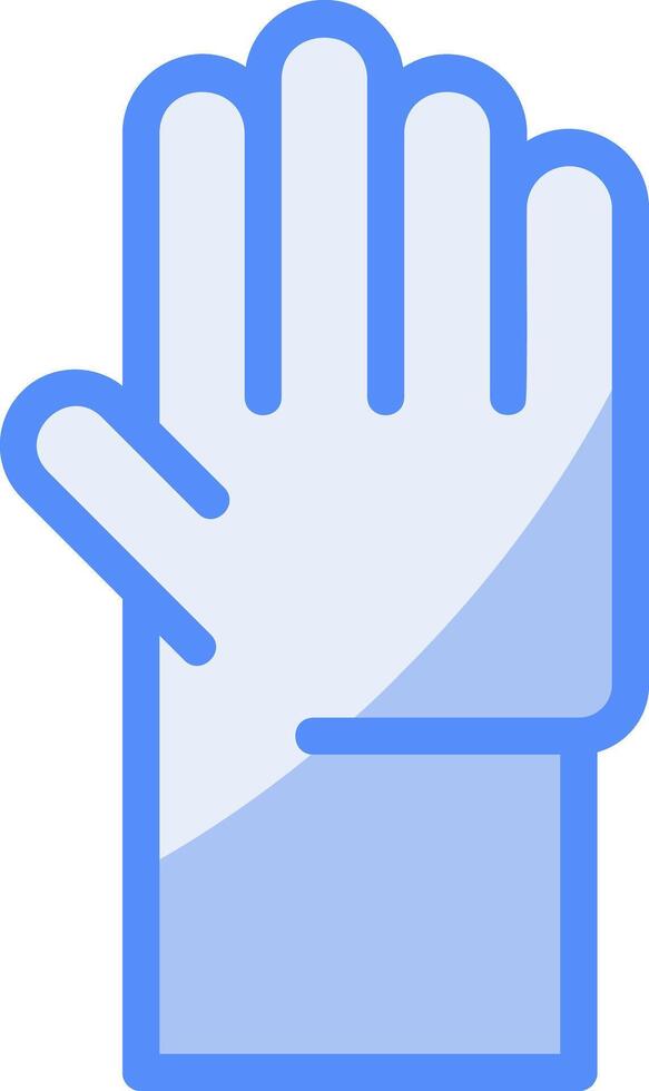 Hand Raise Line Filled Blue Icon vector