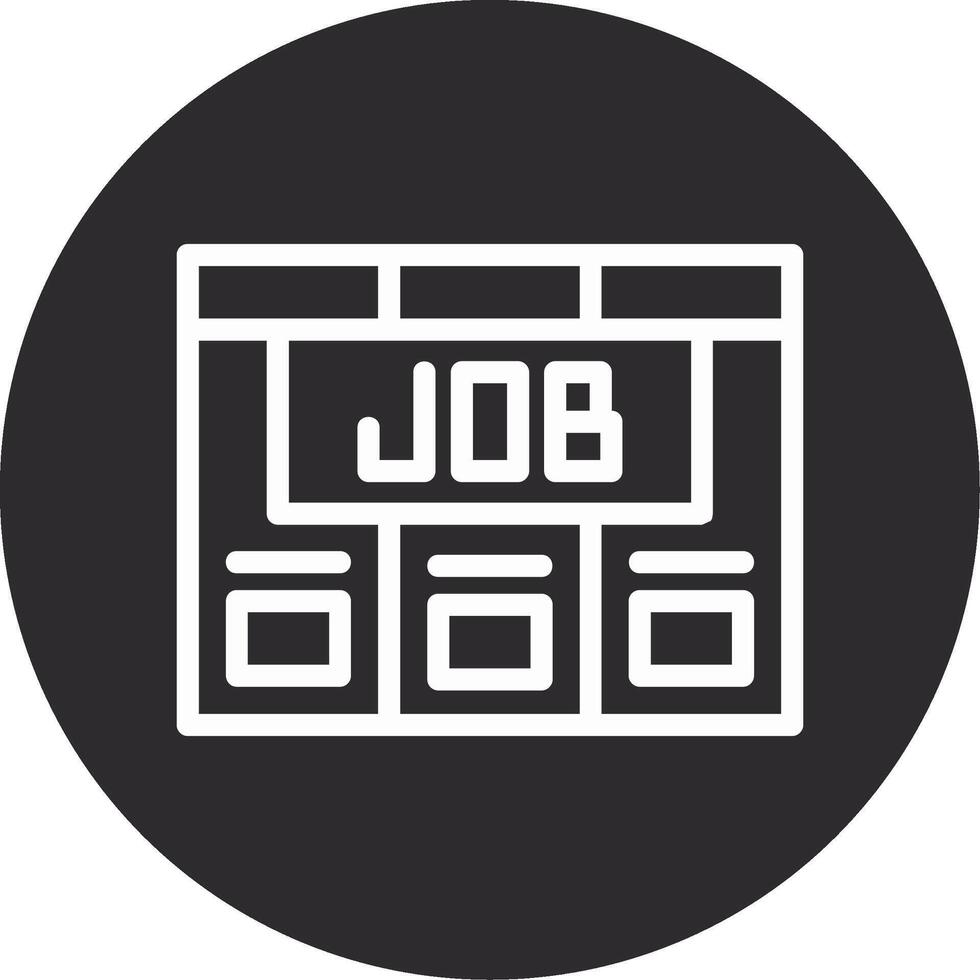 Job Board Inverted Icon vector