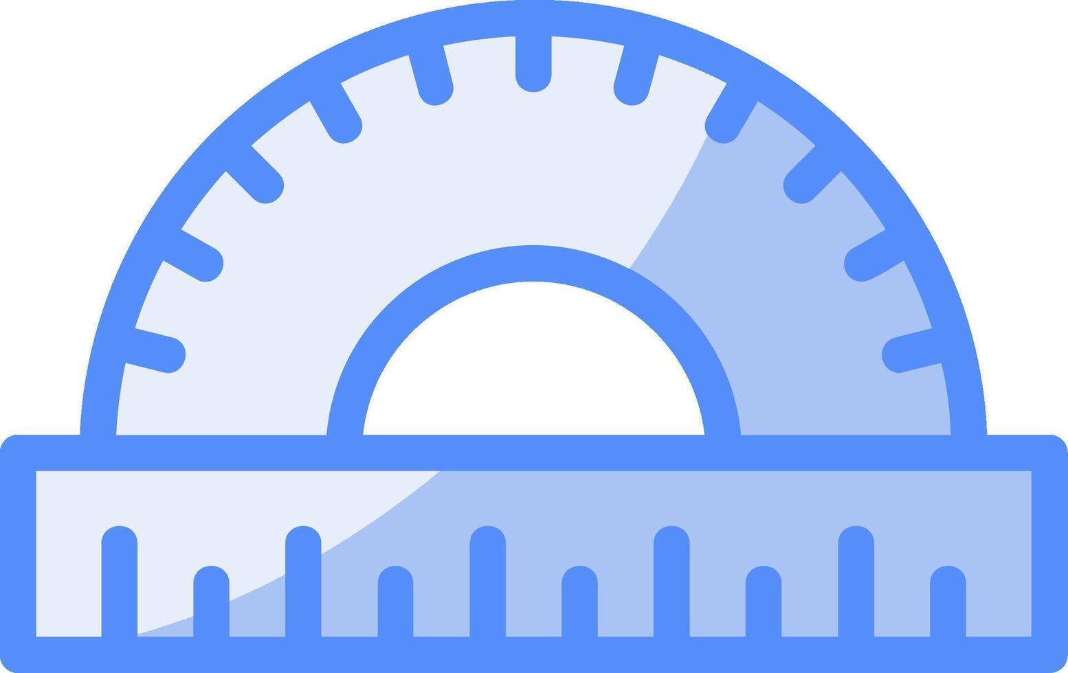 Scale Line Filled Blue Icon vector