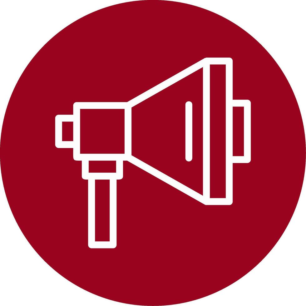 Megaphone Outline Circle Icon vector