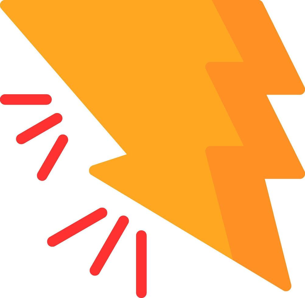 Bold Bolt Flat Icon vector