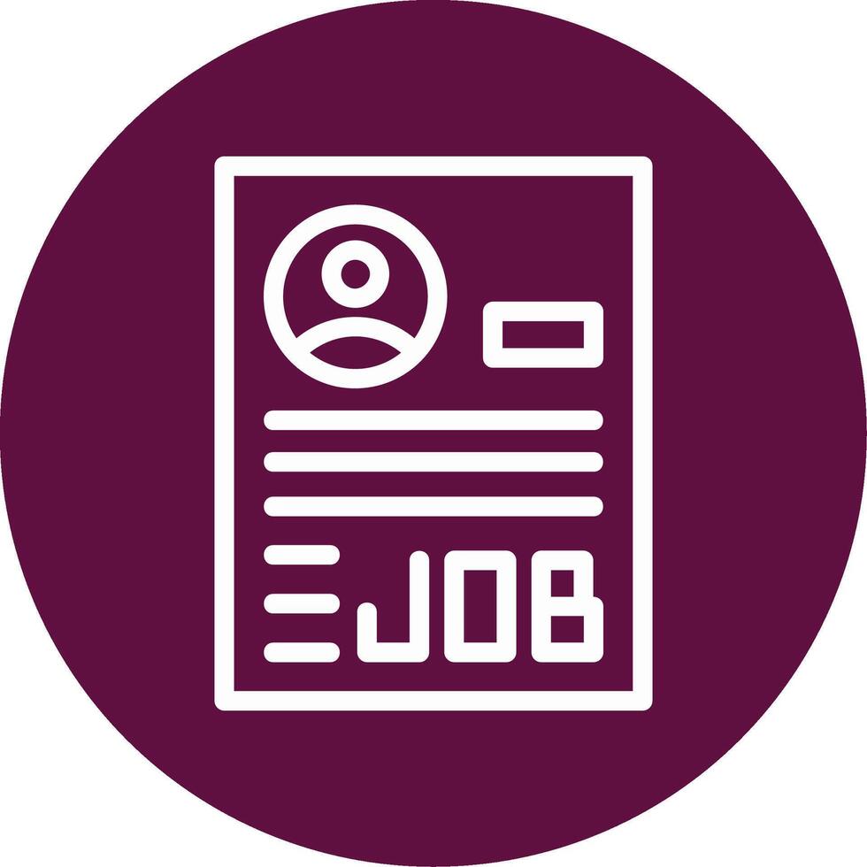 Job Description Outline Circle Icon vector