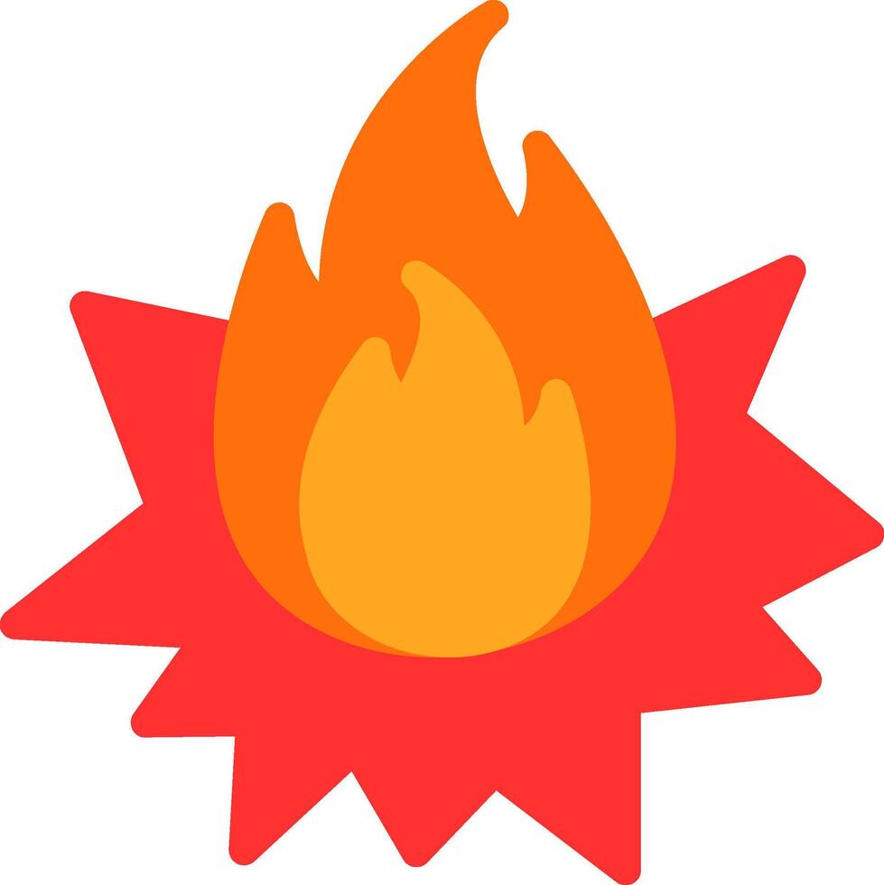 Blaze Burst Flat Icon vector