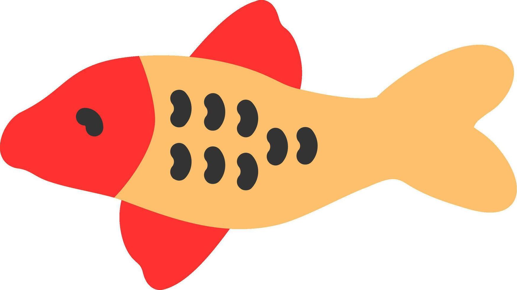 icono plano de peces koi vector