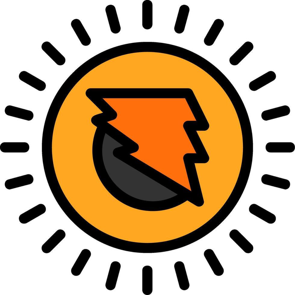 Spark Surge Line Filled vector
