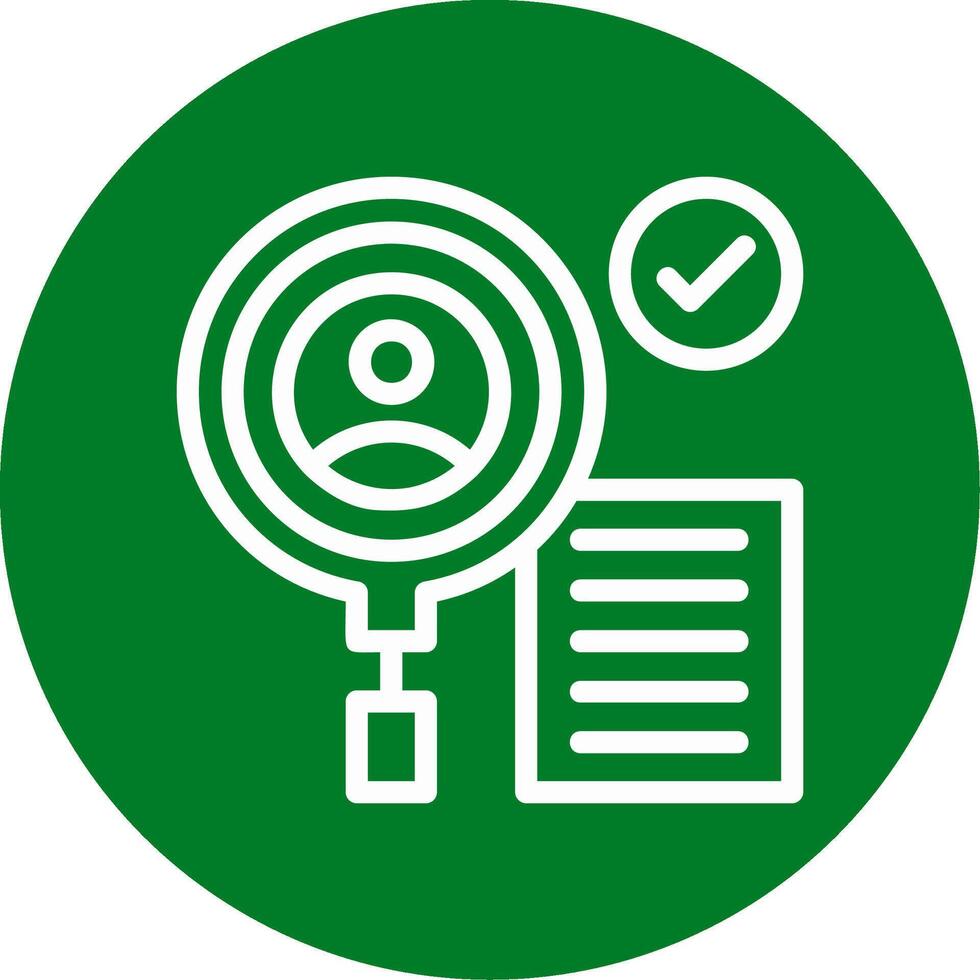 Background Check Outline Circle Icon vector