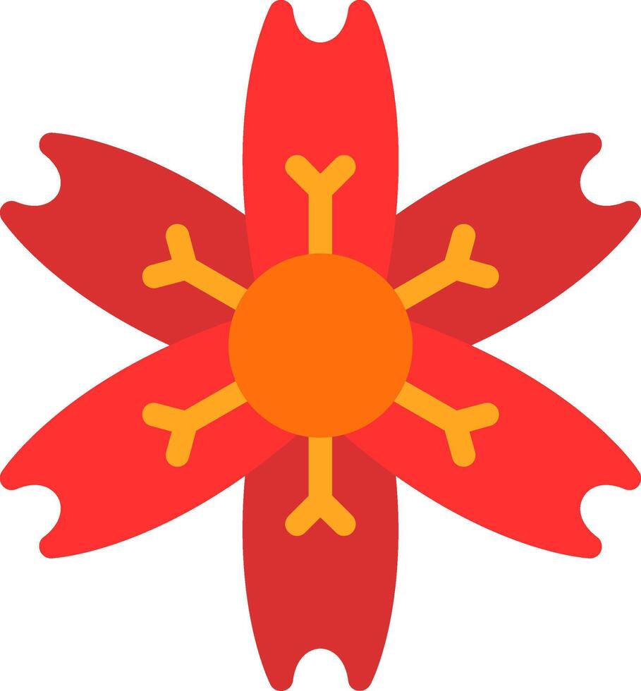 Plum Blossom Flat Icon vector