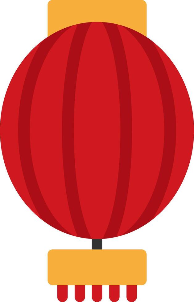 Red Lantern Flat Icon vector