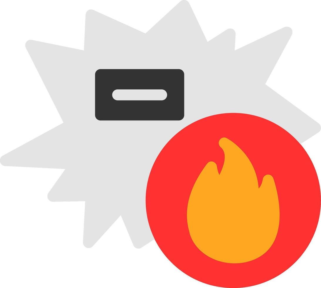 Blaze Burst Flat Icon vector