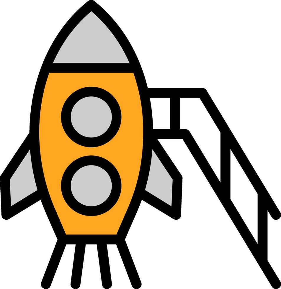 Rocket Line Filled vector