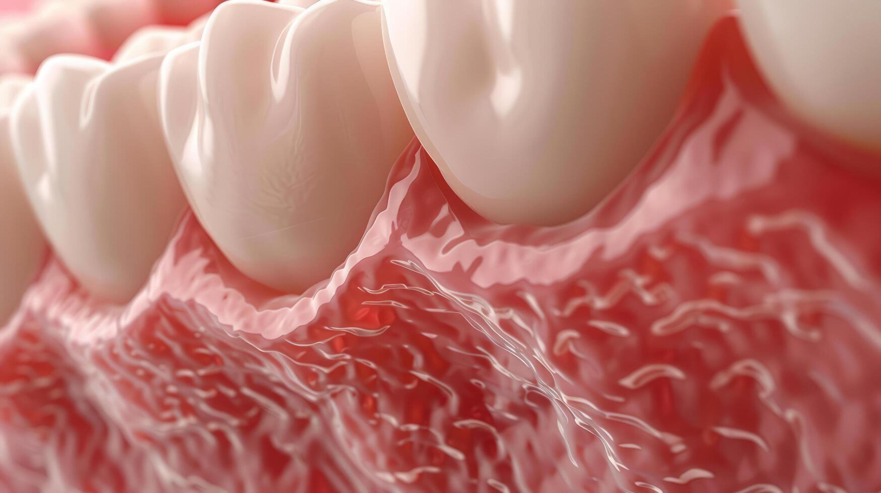 AI generated Periodontitis also called gum disease, A serious gum infection that damages the soft tissue around teeth. Without treatment, periodontitis can destroy the bone that supports your teeth photo