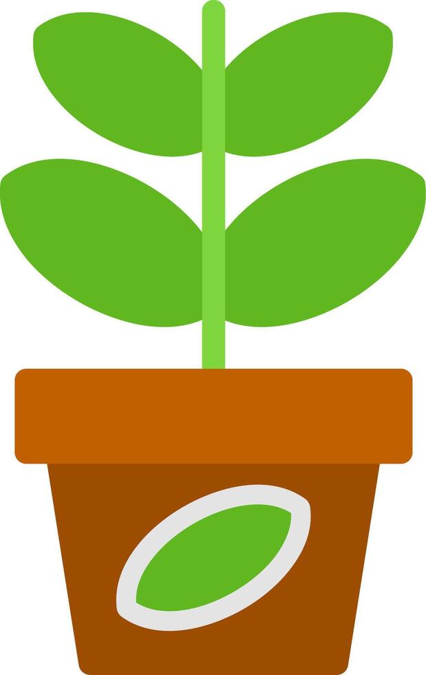 Jade Plant Flat Icon vector