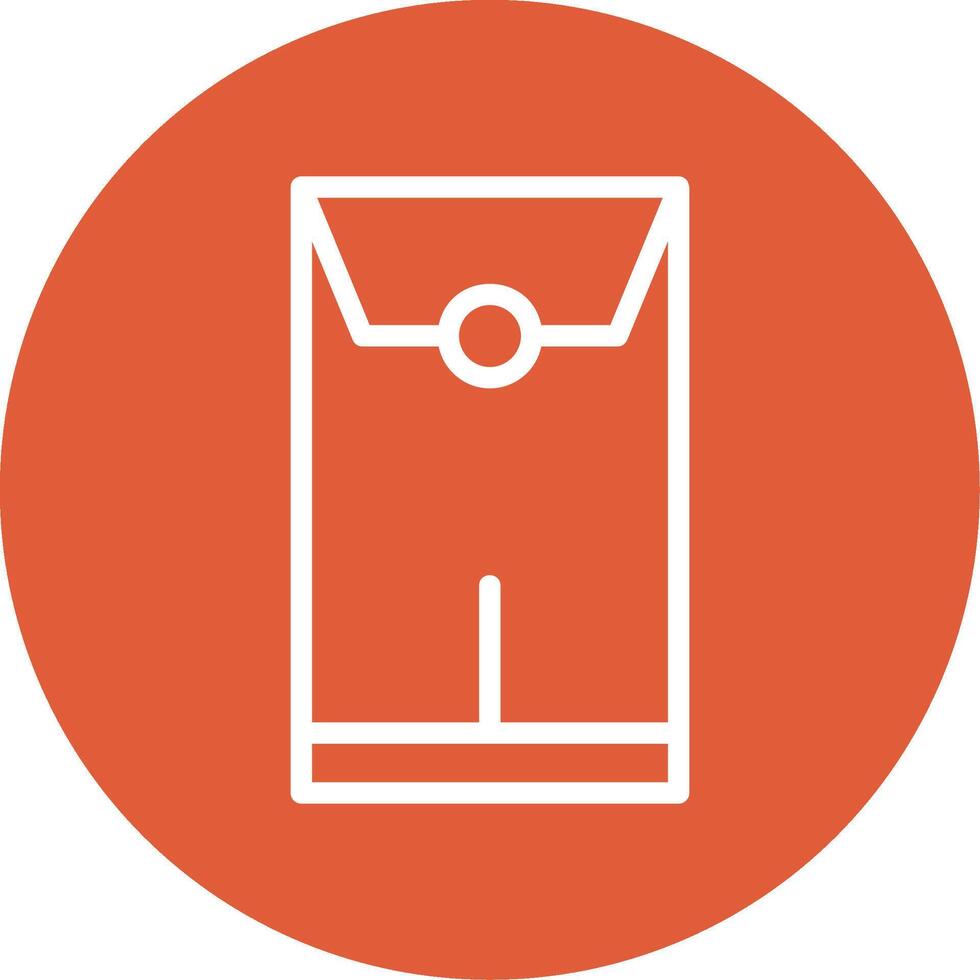 Red Envelope Outline Circle Icon vector