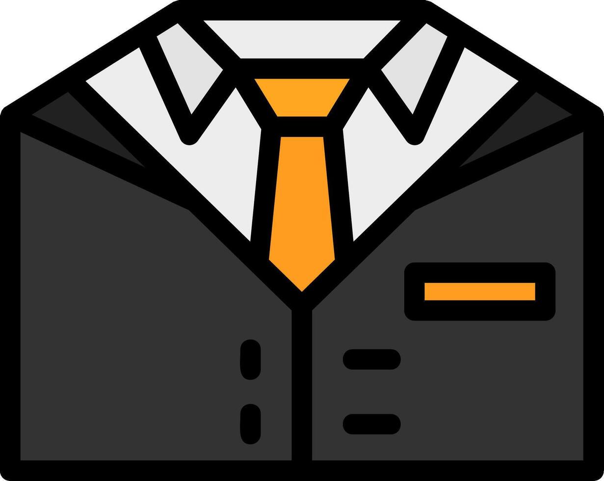 Suit Line Filled vector