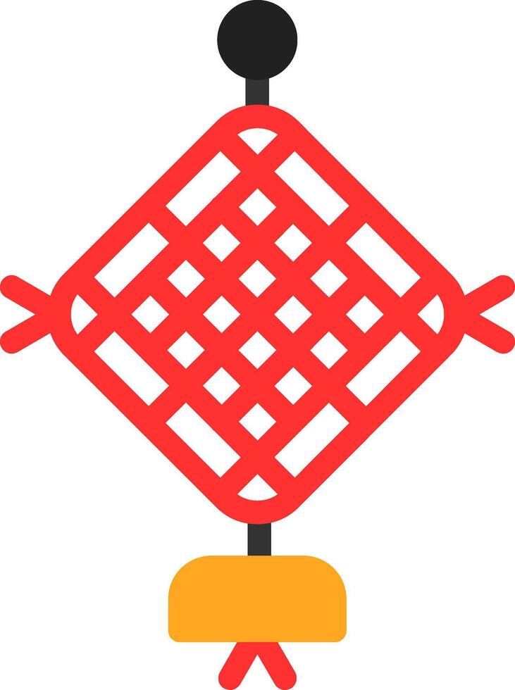 Red Tassel Flat Icon vector