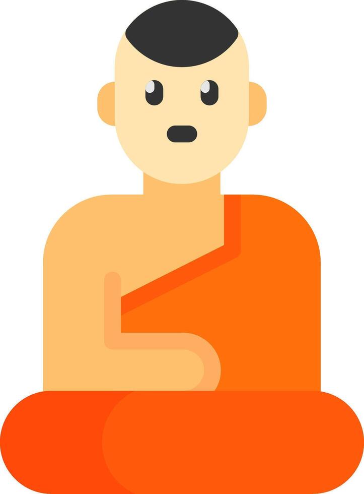 Buddha Statue Flat Icon vector
