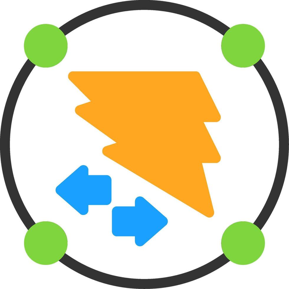 Bound Blitz Flat Icon vector