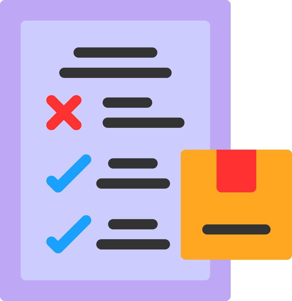 Inspection Checklist Flat Icon vector