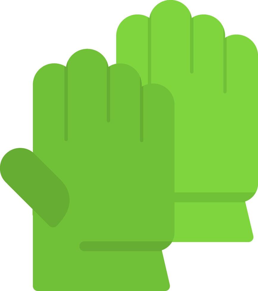 Safety Gloves Flat Icon vector