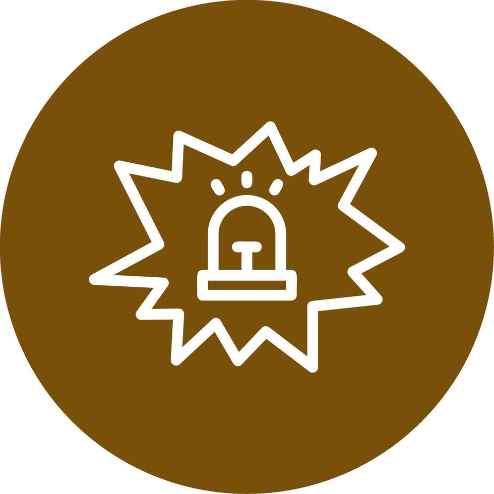 Beacon Burst Outline Circle Icon vector