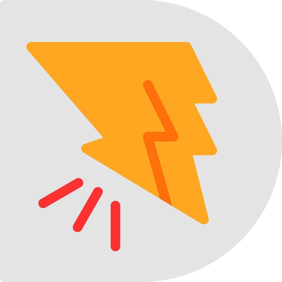 Bold Bolt Flat Icon vector