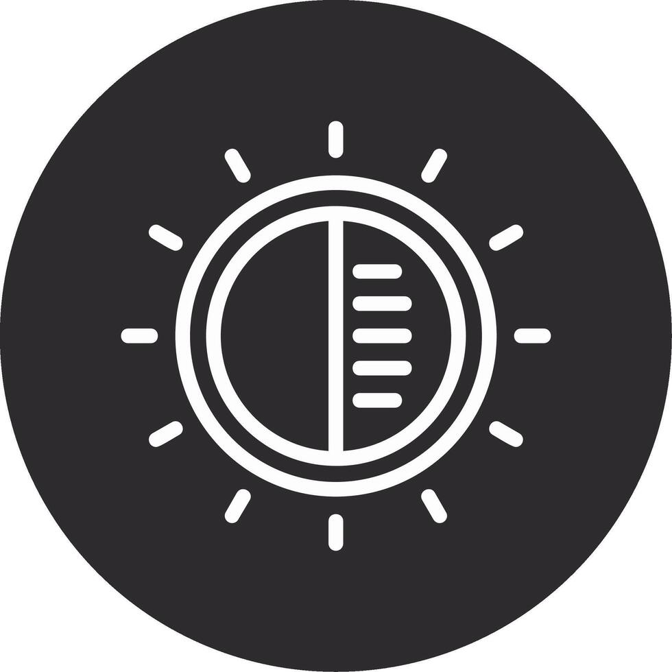 Sun Inverted Icon vector